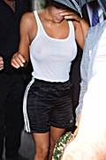 Kim Kardashian Nipples in White See Through Wifebeater