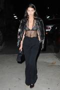 Bella Hadid in See Through Black Bra on the Streets