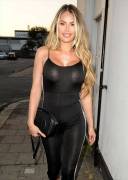 Chloe Sims Braless in Black Jumper