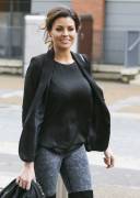 Jessica Wright's Bra in Slightly See Through Blouse