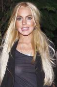 Lindsay Lohan See Through Top
