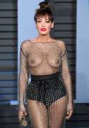 Bleona Qereti Nipple Pasties on the Vanity Fair Red Carpet
