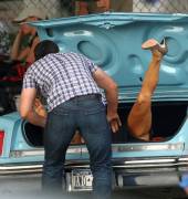 Jennifer Aniston Upskirt Peek