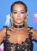 Rita Ora in See Through Gown on the 2018 MTV Red Carpet