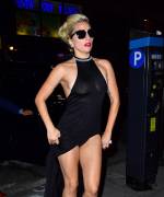 Lady Gaga See Through to Boobies on Night Out in NYC
