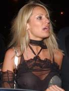 Tess Daly Tit In See Through Dress