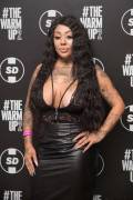 Mutya Buena Boobies in Lace Black Top
