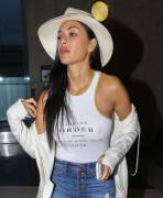Nicole Scherzinger Nipples in See Through Tight Top