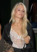Lottie Moss Nipple in See Through White Top