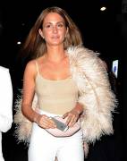 Millie Mackintosh Braless in See Through Top
