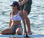 Bethenny Frankel Nips in White See Through Top