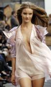 Rosie Huntington Whiteley See Through On The Runway
