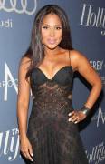 Toni Braxton See Through Dress Showing Off Red Panties