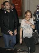 Lindsay Lohan's See Through Blouse to her Black Lace Bra