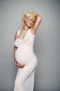 Christina Aguilera Naked and Pregnant in See Through Dress