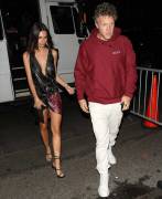 Emily Ratajkowski Braless in Slightly See Through Dress