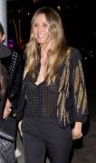 Heidi Klum Braless in See-Through Blouse