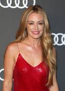 Cat Deeley Nipples Show in Red Sequin Gown