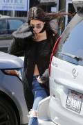 Kendall Jenner Nip Piercing in See Through Blouse