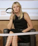 Maria Sharapova Black Panties Upskirt