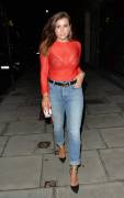 Imogen Thomas Nips in See Through Bra & Sweater