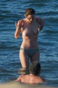 Marion Cotillard Topless in the Ocean