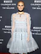 Adwoa Aboah Braless in Lacy Dress on the Red Carpet