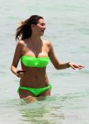 Melissa Satta Wet & See-Thru Nipples @ The Beach