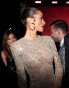 Alanna Arrington Braless in Dress at the Victoria Secret After Party