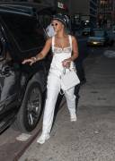 Rihanna On the Street in her See Through Lace Bra