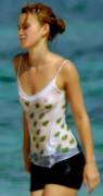 Keira Knightly Wet See Through Tee Shirt