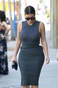 Kim Kardashian's Nips in Slightly See Through Dress