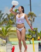 Jennifer Nicole Lee - Wet See Through T - Areola Peek