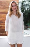 Suki Waterhouse See Through White Cotton Dress