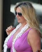 Penny Lancaster BIG Nipples In See Through Dress