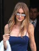 Gigi Hadid Pokies in Blue Tanktop