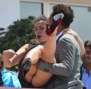 Zoe Felix Uplifted Upskirt at Cannes