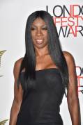 Heather Small Braless in See Through Dress