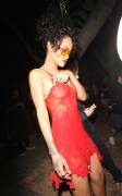 Rihanna Out on the Town in ANOTHER See Through Dress