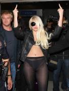 Lady Gaga See Thru Thong & Lip Slip