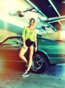 Miley Cyrus See-Thru Twit Pic in Black Bra