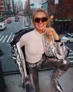 Romee Strijd Slight Nipple View-able Through her Sweater on Instagram