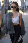 Madison Beer Nipples in See Through Tank Top