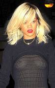 Rihanna See Through Mesh Showing Off Boobs