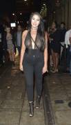 Chloe Ferry Braless in Black Lace Blouse