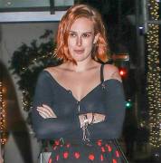 Rumer Willis Braless in See Through Top